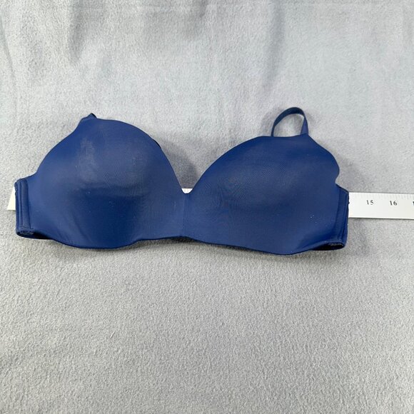 Auden Women's Sz 34B Nursing Bra Lightly Lined Wireless Two Way Straps Blue New - Picture 8 of 14